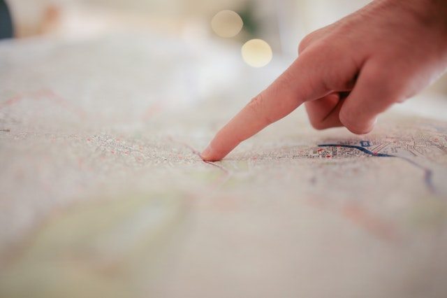 Navigating via a map