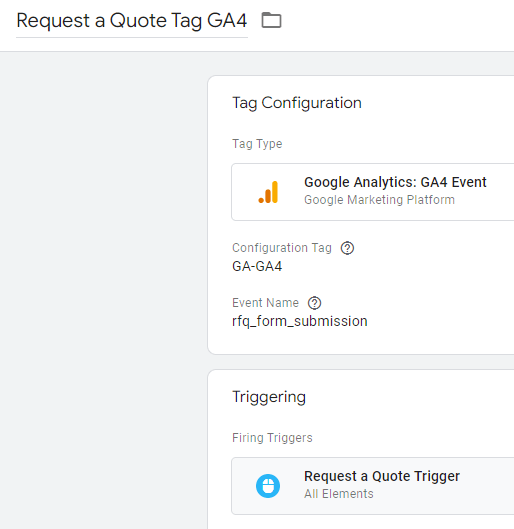 GA4 Conversion GTM Tag Trigger Setup