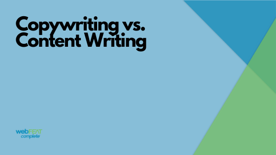 Copy vs Content Blog Header