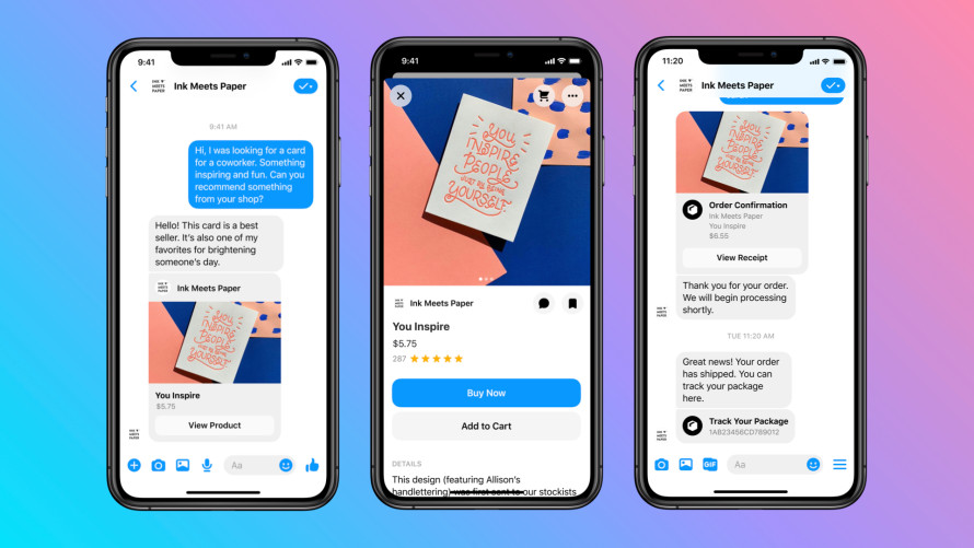 Facebook Shops Messenger Preview