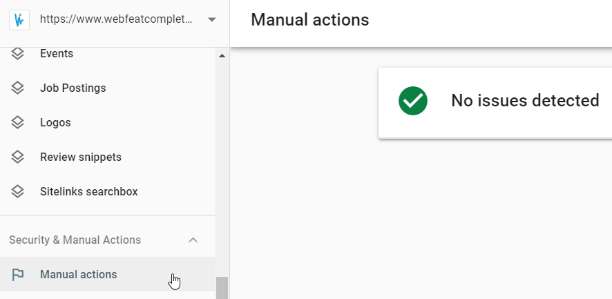 Manual Actions in Search Console