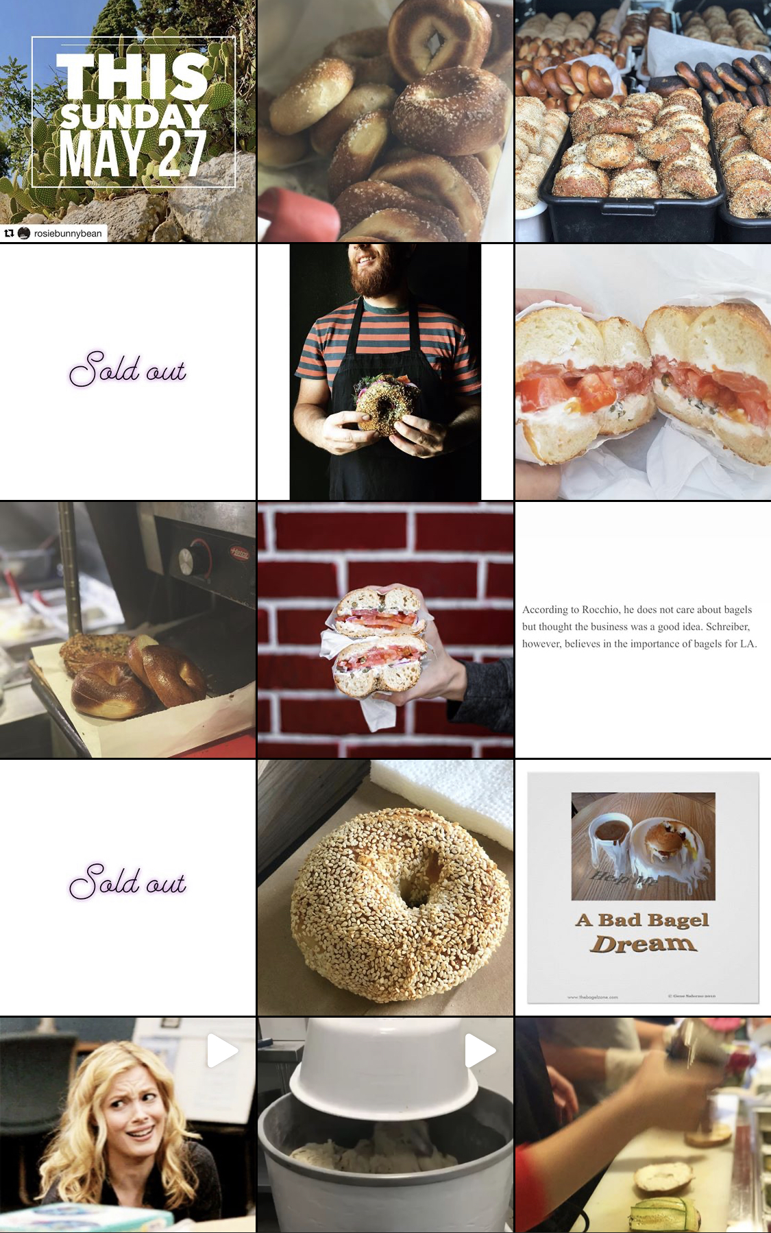 Example of a not so great instagram feed