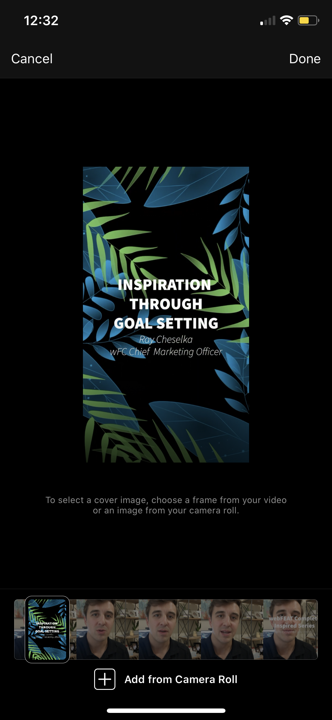 How to update your cover photo in instagram reels