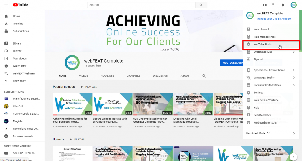 YouTube ADA 10