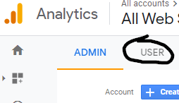 GA Admin User Settings