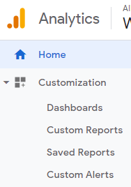 Google Analytics Customization Drop-down