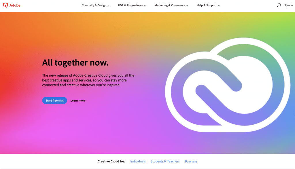 Bright Bold Colors Design Trend Example