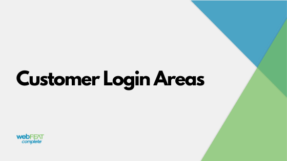Customer Login Areas