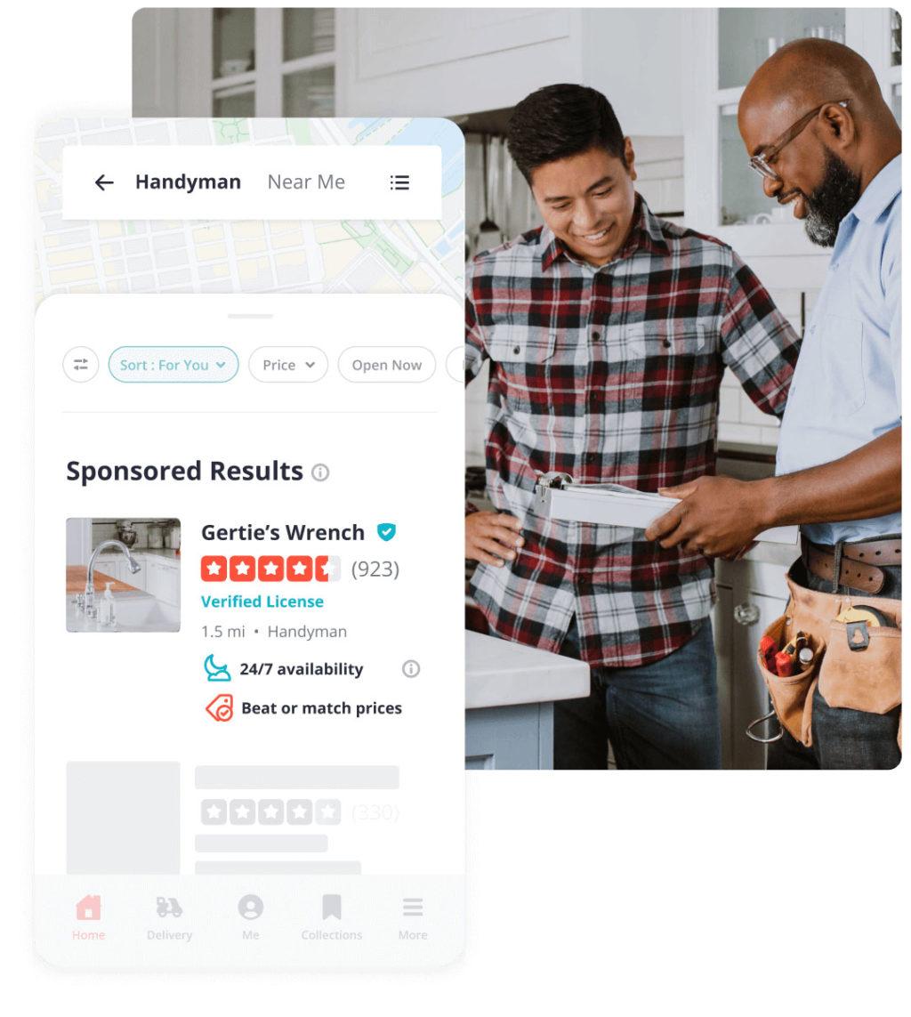 Cincinnati Yelp Ads Management Two men discussing a project