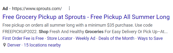 Google Search Text Ad