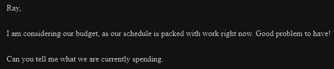 Seasonal Client Communication Example